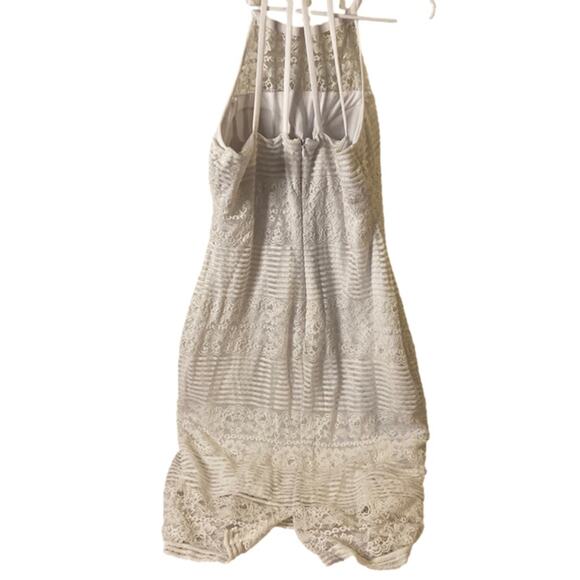Guess White Lace Halter Mini Dress Women’s 14 Summer Cocktail Party - Picture 11 of 11